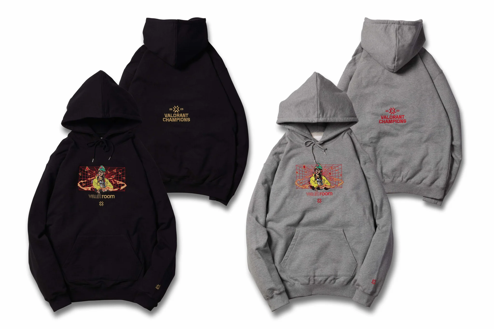 2024送料無料vaultroom　VR×VALORANT CHAMPIONS HOODIE 黒 トップス