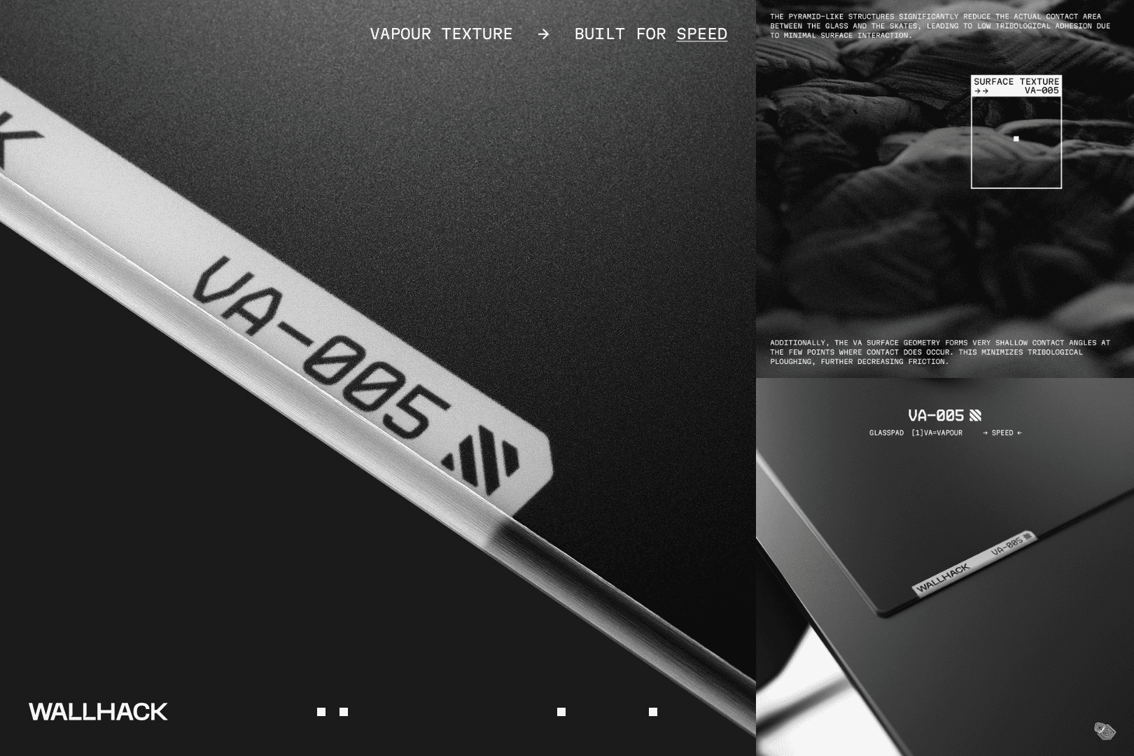 WALLHACK、新型ガラスマウスパッド「VA-005」「CR-005」を発表