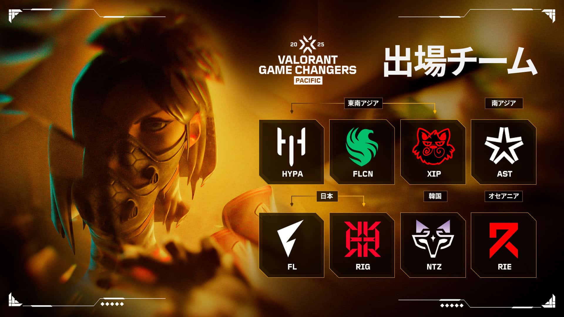 VCT 2025 Game Changers Pacific」出場8チームが決定 ― 日本から