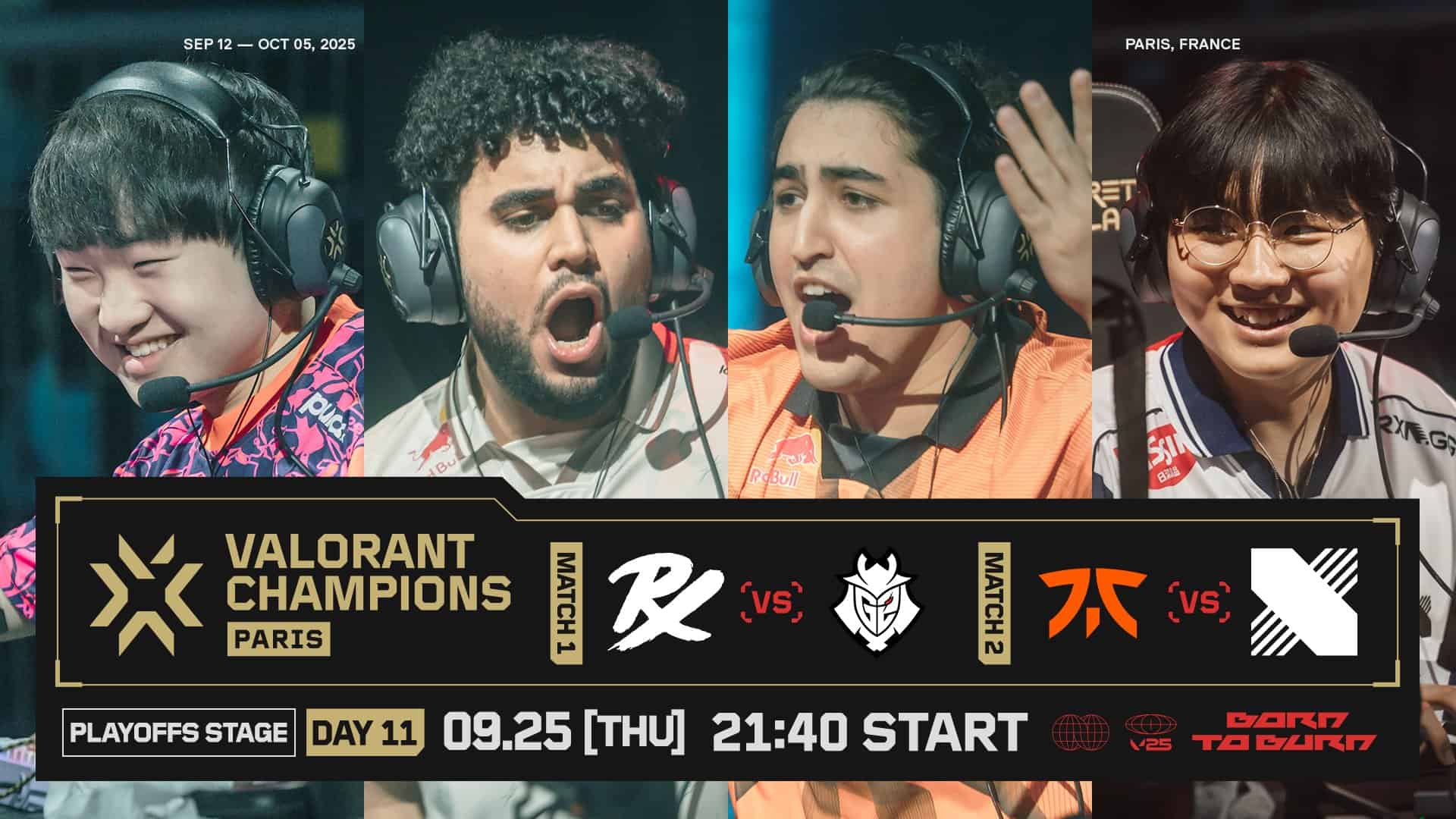 VALORANT Champions Paris」プレイオフが開幕、Paper RexがG2 Esports