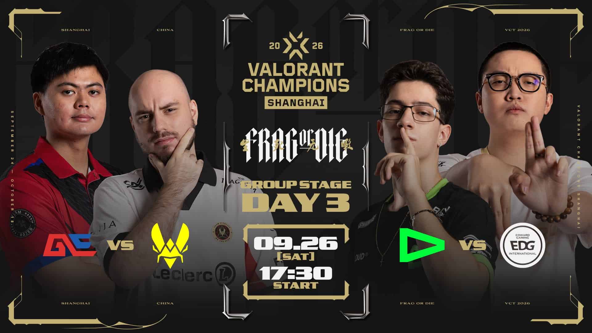 「VALORANT Champions 2026」グループステージ Day3 – Team VitalityがGlobal Esports、LOUDがEDward Gamingに勝利