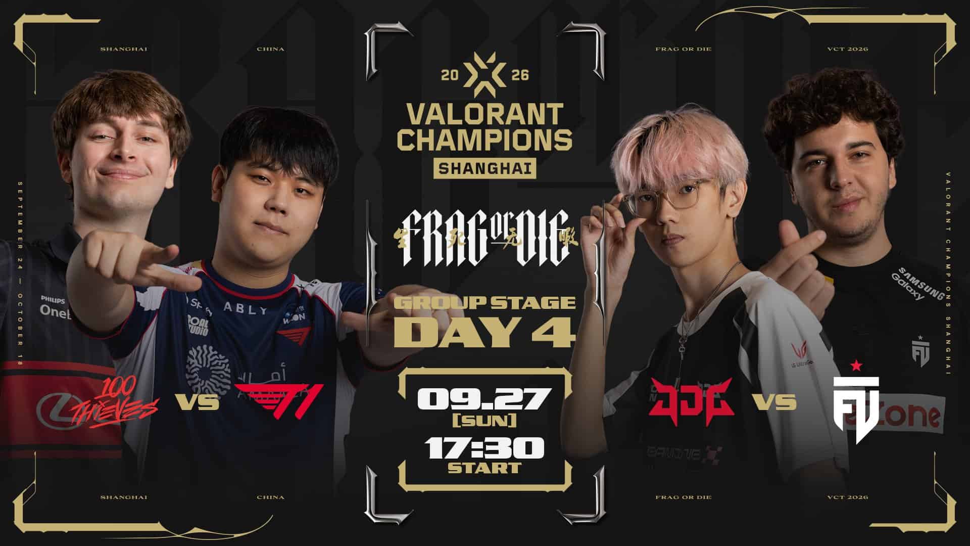 「VALORANT Champions 2026」グループステージ Day4 – 100 ThievesがT1、FUT EsportsがJD Gamingに勝利